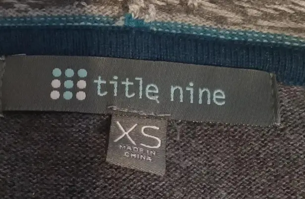 Title Nine women's hooded full zip dress cardigan extra fine merino wool Xs