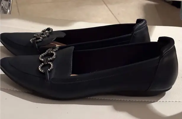 JONES NEW YORK SIGNATURE Navy Blue Pointed Toe Loafers Women's Size 10