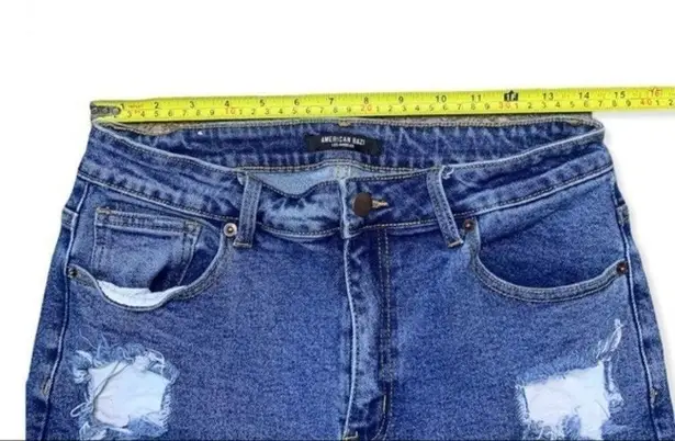 American Bazi Distressed High Rise Straight Leg Jeans Size 13 Juniors
