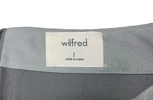 Wilfred Aritzia Essonne Wool Cashmere Blend Mini Skirt Sz 2 Charcoal