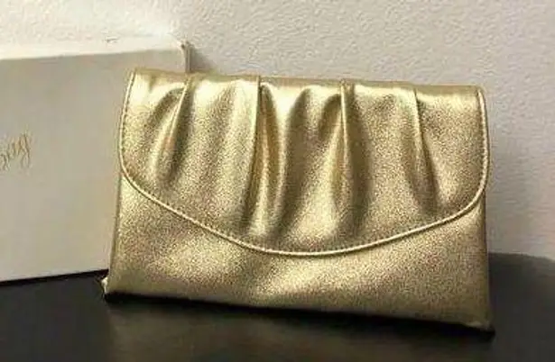 1970's Avon Polished Gold Evening Bag Gold Colored Clutch Vintage