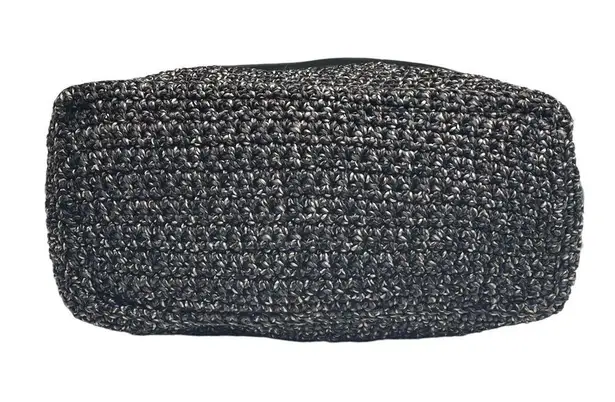 The Sak new ᯾ Indio Small Crochet Tote Handbag Bag ᯾ Urban Static Charcoal Knit