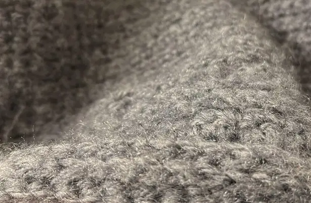 Handmade wool chunky knit crotchet sweater (no pill) Gray Size undefined