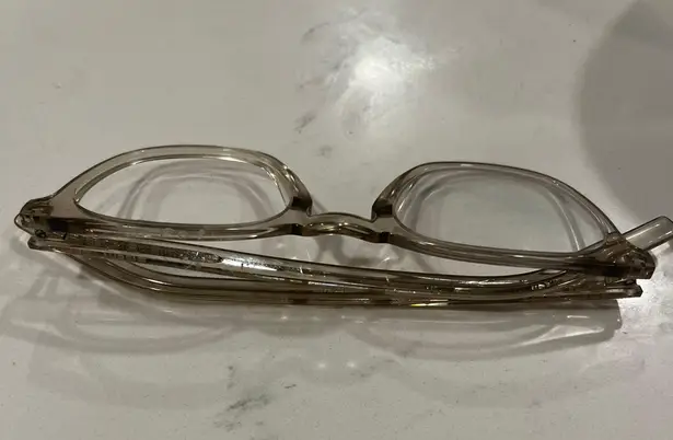 Saint Laurent Beige Clear Frame Glasses
