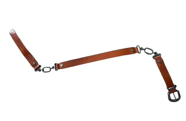 Doncaster Tan Luxury Western Utility Equestrian Metal Chain Link Belt