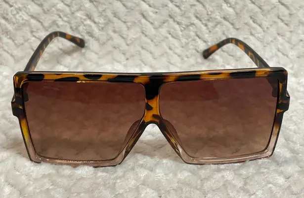 Oversized Brown Square Sunglasses