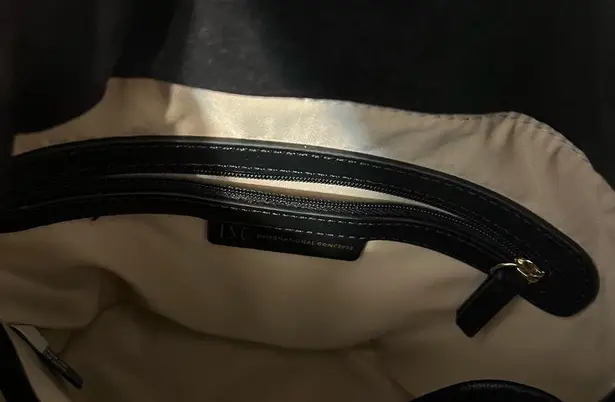 INC International Concepts Black Bucket Bag Style Purse