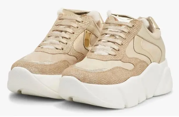 NWOT Voile Blanche Platform Monster Sneakers Sz. 40 (US 10) Gold