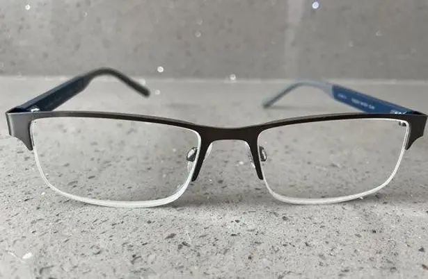 Foster Grant Ironman Eyeglasses Frames ONLY IM1001 DG0921 Half Rim 53-17-147