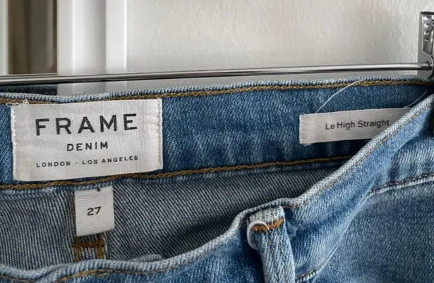 Frame Blue Le High Straight Leg Jeans