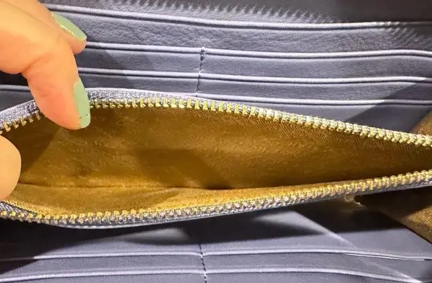 Anya Hindmarch FAITHFUL LARGE Round Long Wallet BLUEBELL