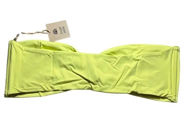 NWT Toast Swim Women's Signature Cinch Bandeau Bikini Top Daiquiri Size XL Green