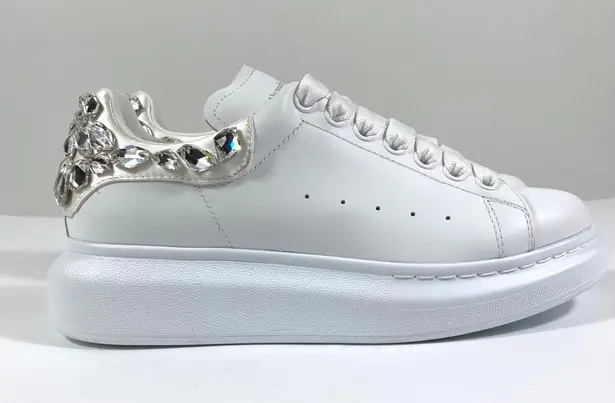 Alexander McQueen NWB Oversized Crystal Embellished Sneaker 38.5 EU 733014 Larry