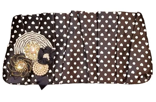 EXPRESS  Heart Shape Polka Dot Clutch - Image 1