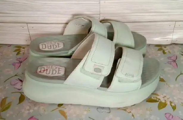 Hey Dude Delray Slide Sandals Hook N Loop Womens 11