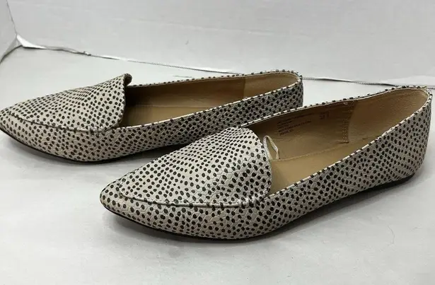 Time and True Memory Foam Flats Leopard Print POINTED TOE Size 10 Black