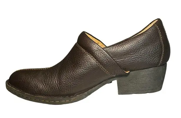 Born Women’s Kinney Leather Slip On Clogs Chocolate Brown Size 8