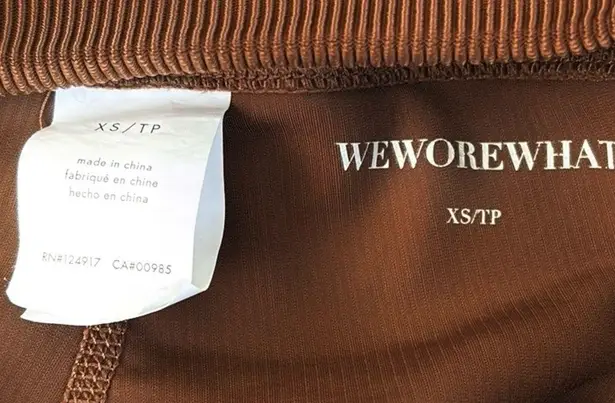 We Wore What The Chain High Rise Ribbed Leggings Brown Size XS