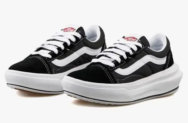 Vans  old skool over black suede platform shoes sneakers women’s 8 new