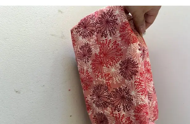 Handmade Handcrafted All Over Dandelion Like Asian Inspired Cosmetic Travel Bag