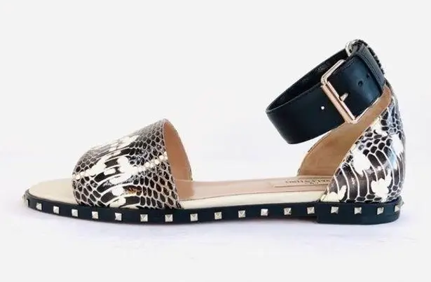 Valentino Garavani Snakeskin Soul Rockstud Sandals