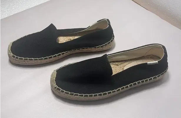 Soludos NWOB The Original Espadrille Sandals Cotton Jute Loafers Black sz. 6.5