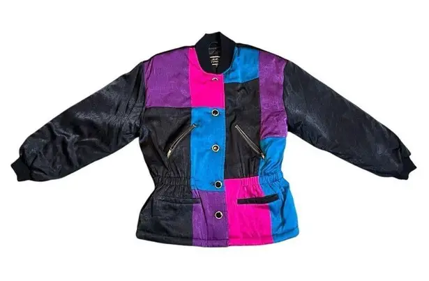 Vintage ‘90s Mulberry Street Velvet Winter Coat Funky 80s 90s Retro Funky Vibes Black Size M