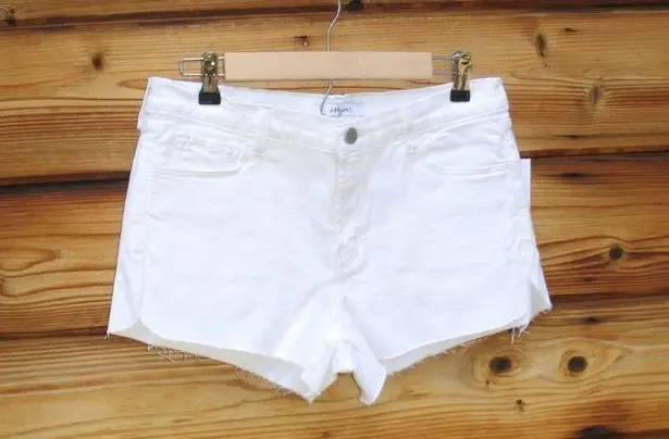 J Brand NWT  White Md Rise Cut Off Shorts