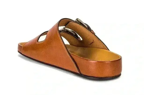 Isabel Marant NIB Folk Laser Lennyo Leather Sandals Cognac Tan Brown 8 1/2