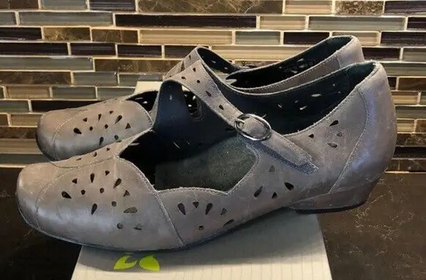 Ziera chloe Slate Gray leather Mary Jane comfort 40 Women’s Size 10