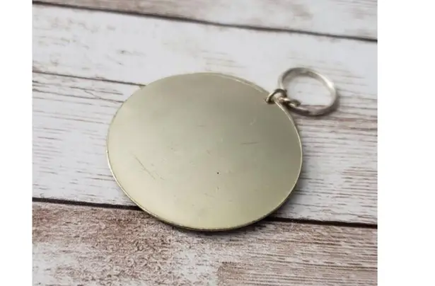 Gold Tone & Black Cut Out Flower Pattern Vintage Pendant