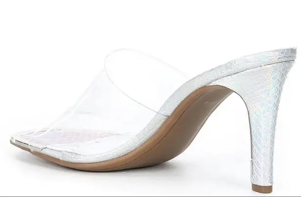 DKNY NEW peep toe vinyl heels