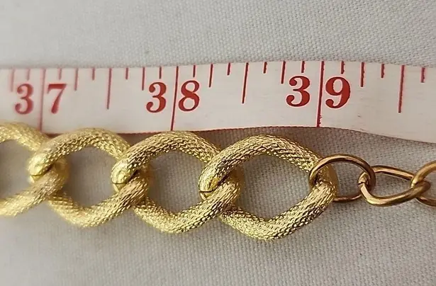Gold Textured Chunky Chain Link Belt Adjustable