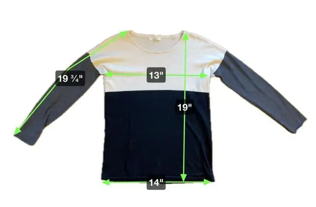 41 Hawthorn Wool Blend Cream Black Gray Color Block Sweater Women’s Size S