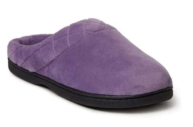 Dearfoams Women's Memory Foam Indoor Outdoor Darcy Velour Clog House Slippers