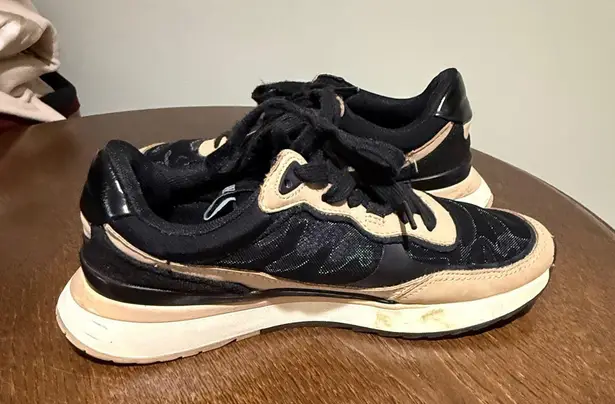 Zara Sneakers Fashion Athletic Running Casual Shoes Black Beige EU 38 Size 8