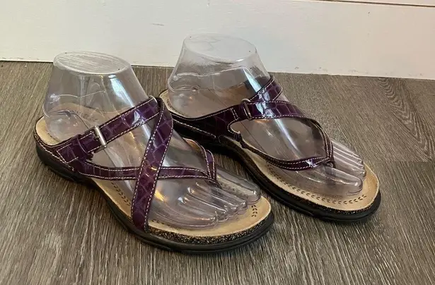 Ecco  Purple Print SlipOn Adjustable Strap Sandals Women’s Size 37