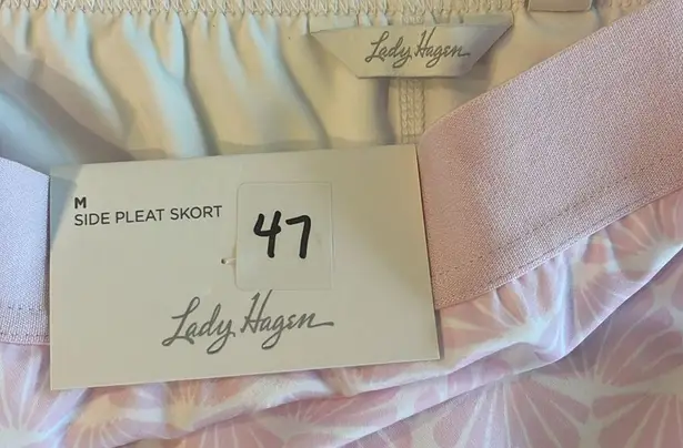 Lady Hagen Side Pleat Pink Seashell Skort NWT Size Medium