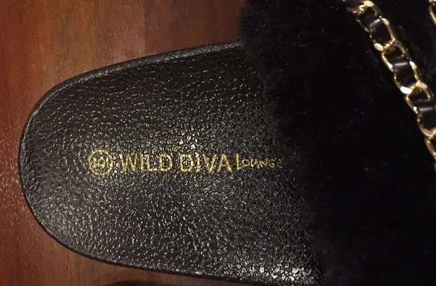 Wild Diva Fur Lounge Slides