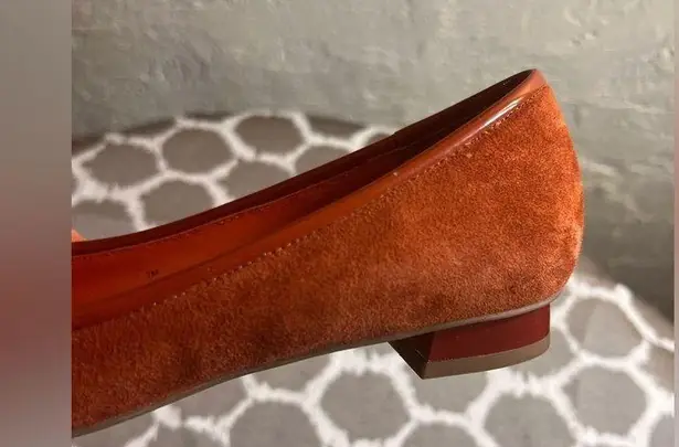 Via Spiga Flats with Decorative Buckle cinnamon suede excellent coquette girl Orange Size 7