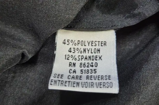 Ravel Womens Formal Jacket M Black White Taffeta Double Breasted French Cuffs Size M