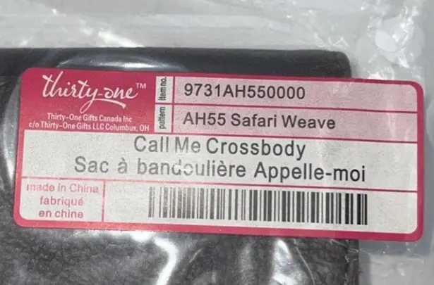 NWT THIRTY ONE Call Me Crossbody Safari Weave Elephants Purse