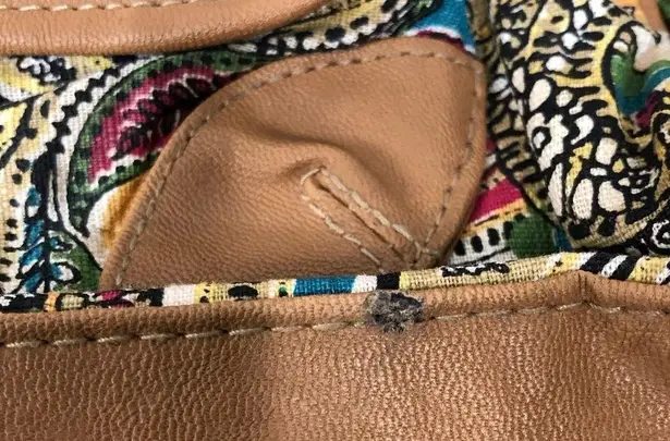 Y2k paisley shoulder handbag purse cotton & linen blend