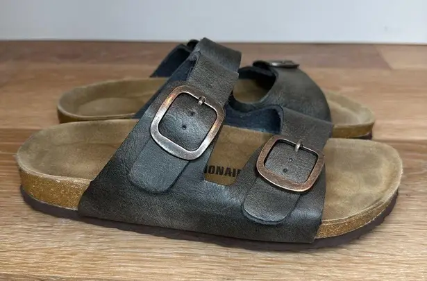 Cushionare Cushionaire Women's Cork Foodbed Slide Comfort Sandals, Size 7