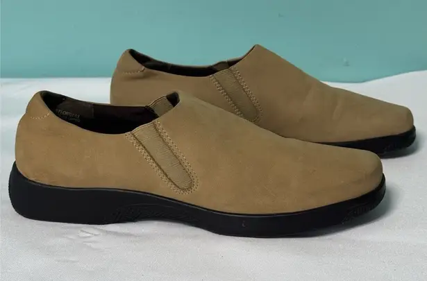 Easy Spirit Cornelia Suede Slide On Loafers Dress Shoes 8 Beige Comfort S646