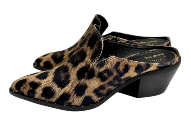 Arider Girl Leopard Print Mule Heels Women’s Size 8.5 Slip