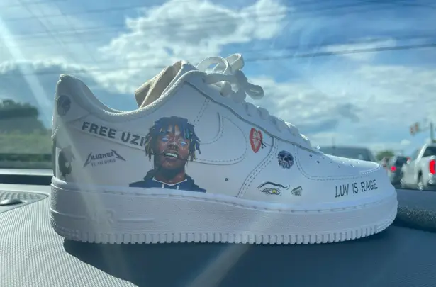 Custom Lil Uzi Vert Air Force 1 s White Size 7.5 230 14 Off Retail From Caroline