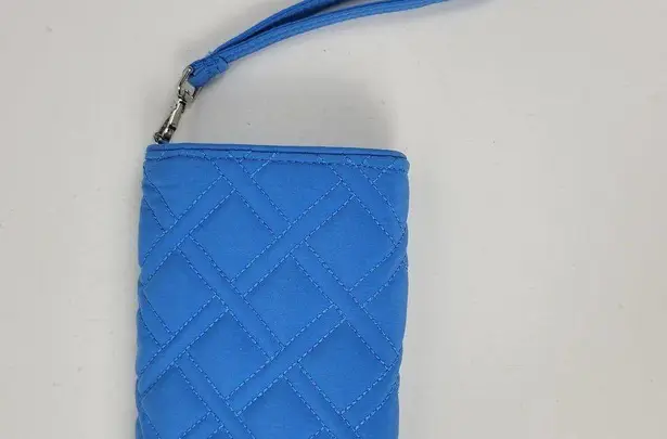 Vera Bradley  Glenna Womens Wristlet Clutch Purse Wallet Sky Blue Turnlock