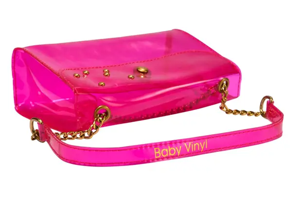 Handmade NWT Barbie Pink Tinted Clear Shoulder Bag