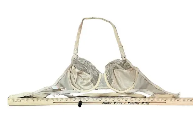 Vintage Cream Lace Backless by Young Smoothie Underwire Convertible Bra size 34C